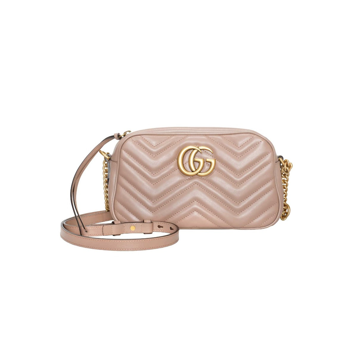 Gucci  Tan GG Marmont Small Camera Shoulder Bag