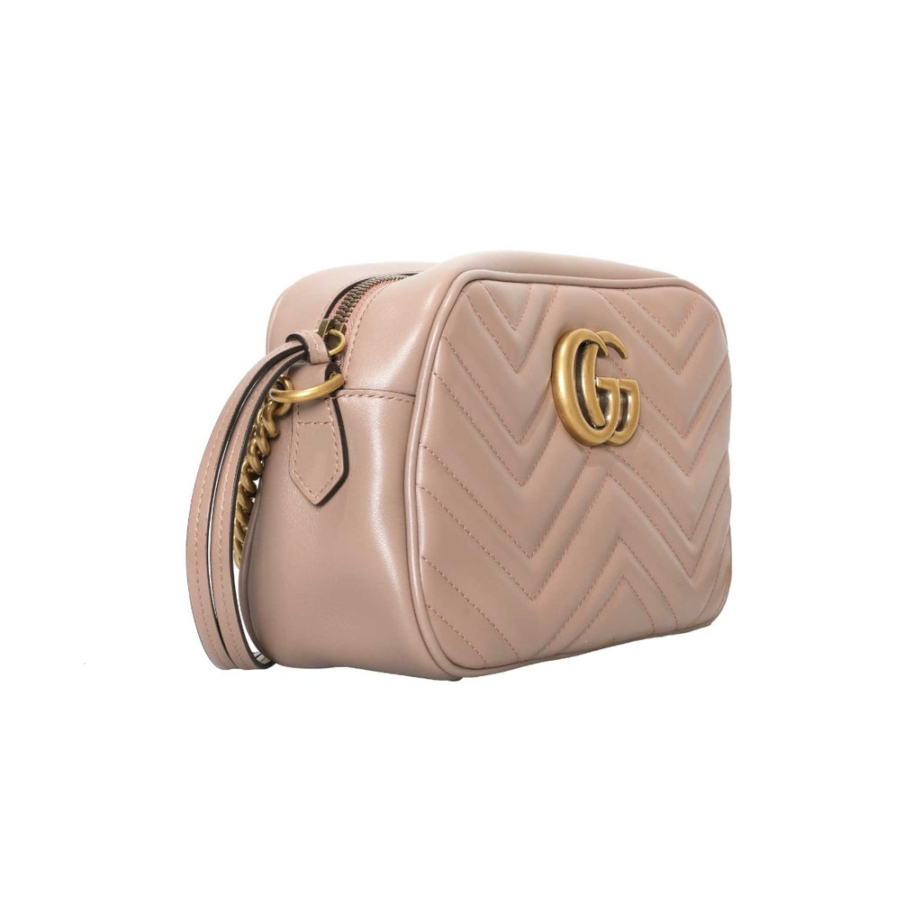 Gucci  Tan GG Marmont Small Camera Shoulder Bag