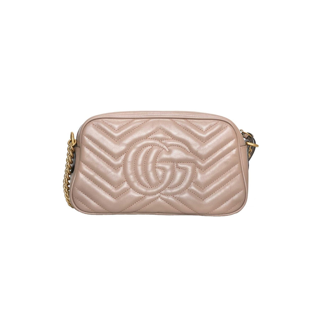 Gucci  Tan GG Marmont Small Camera Shoulder Bag