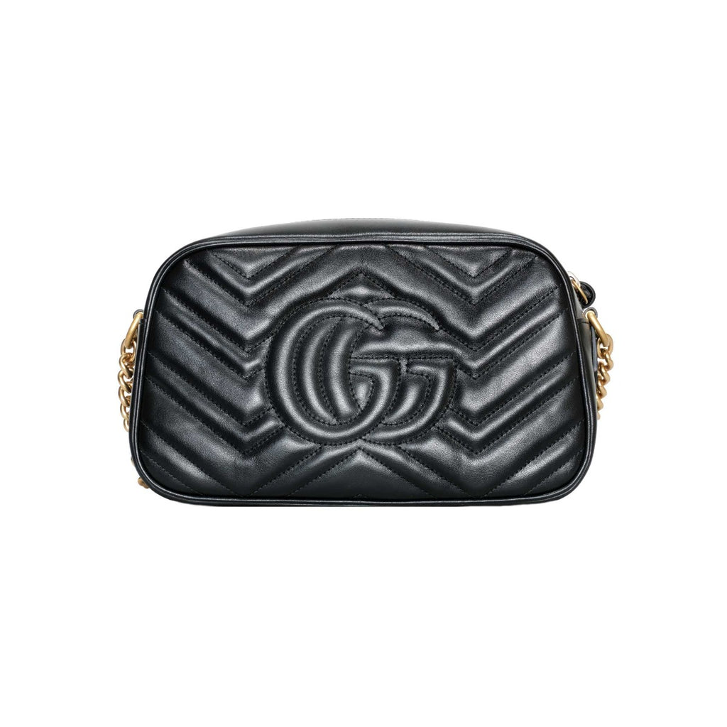 Gucci Black GG Marmont Small Matelassé Shoulder Bag