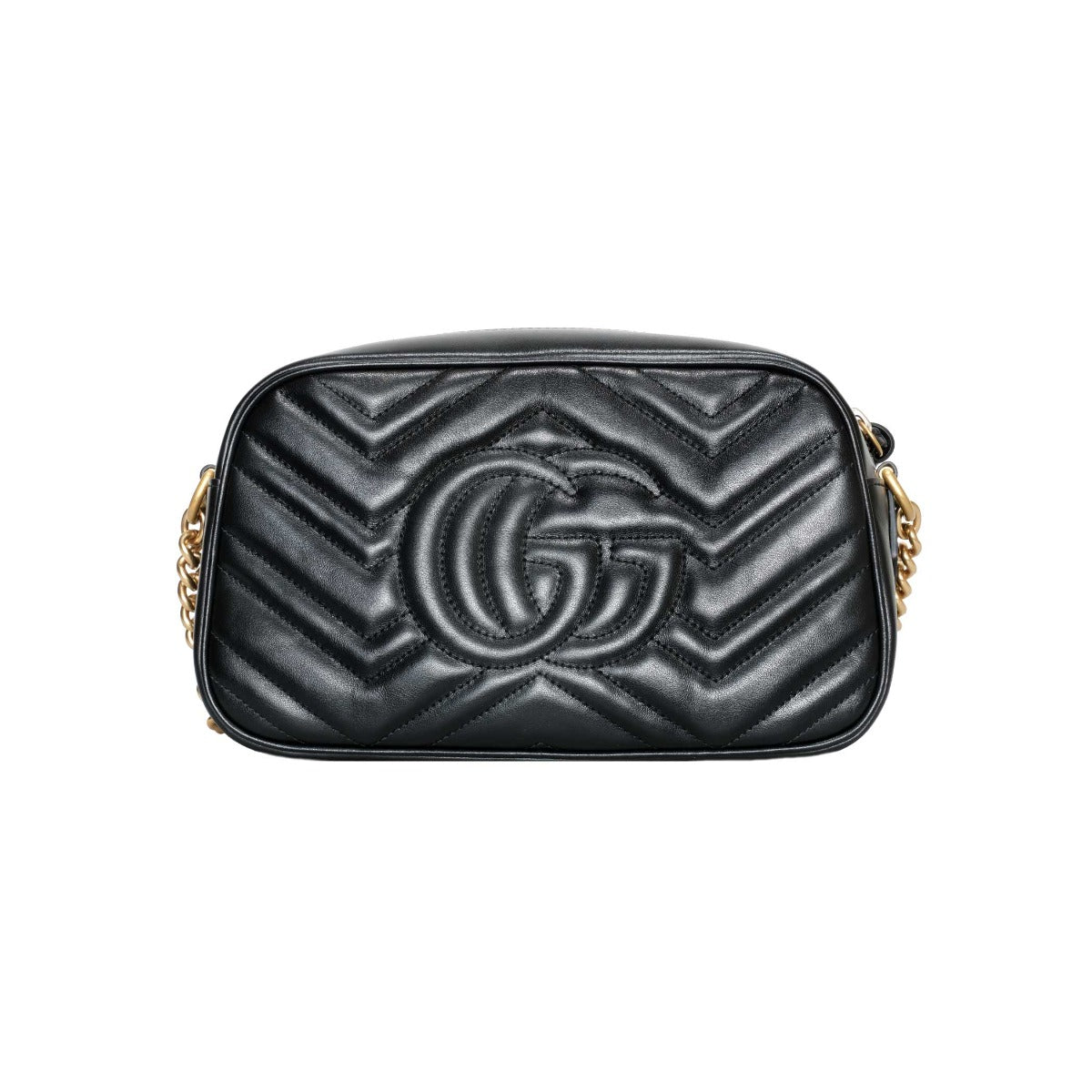 Gucci Black GG Marmont Small Matelassé Shoulder Bag