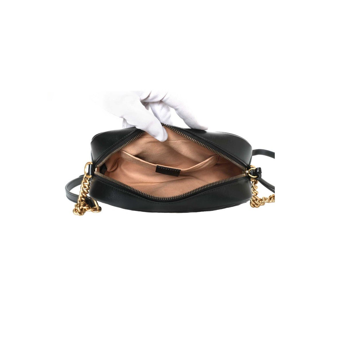 Gucci Black GG Marmont Small Matelassé Shoulder Bag