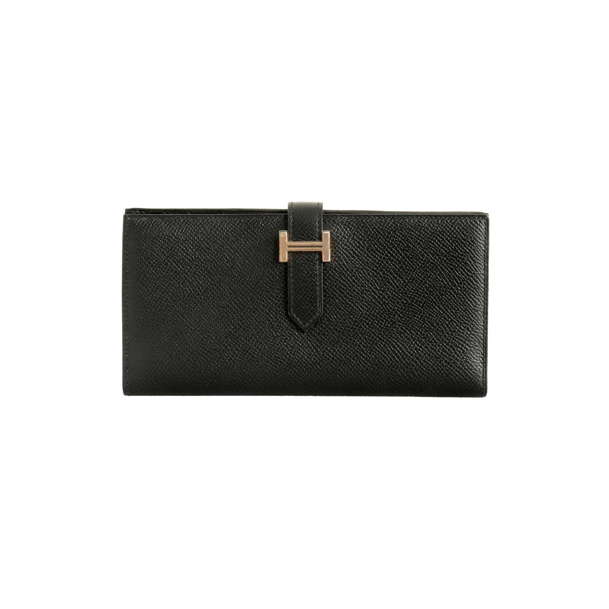 Hermès Black Epsom Bearn Wallet