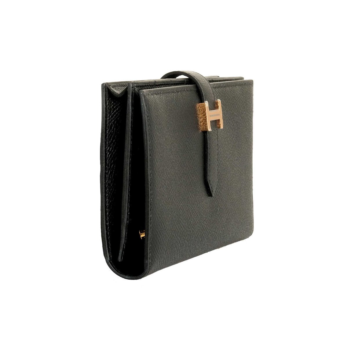 Hermès Black Epsom Bearn Wallet