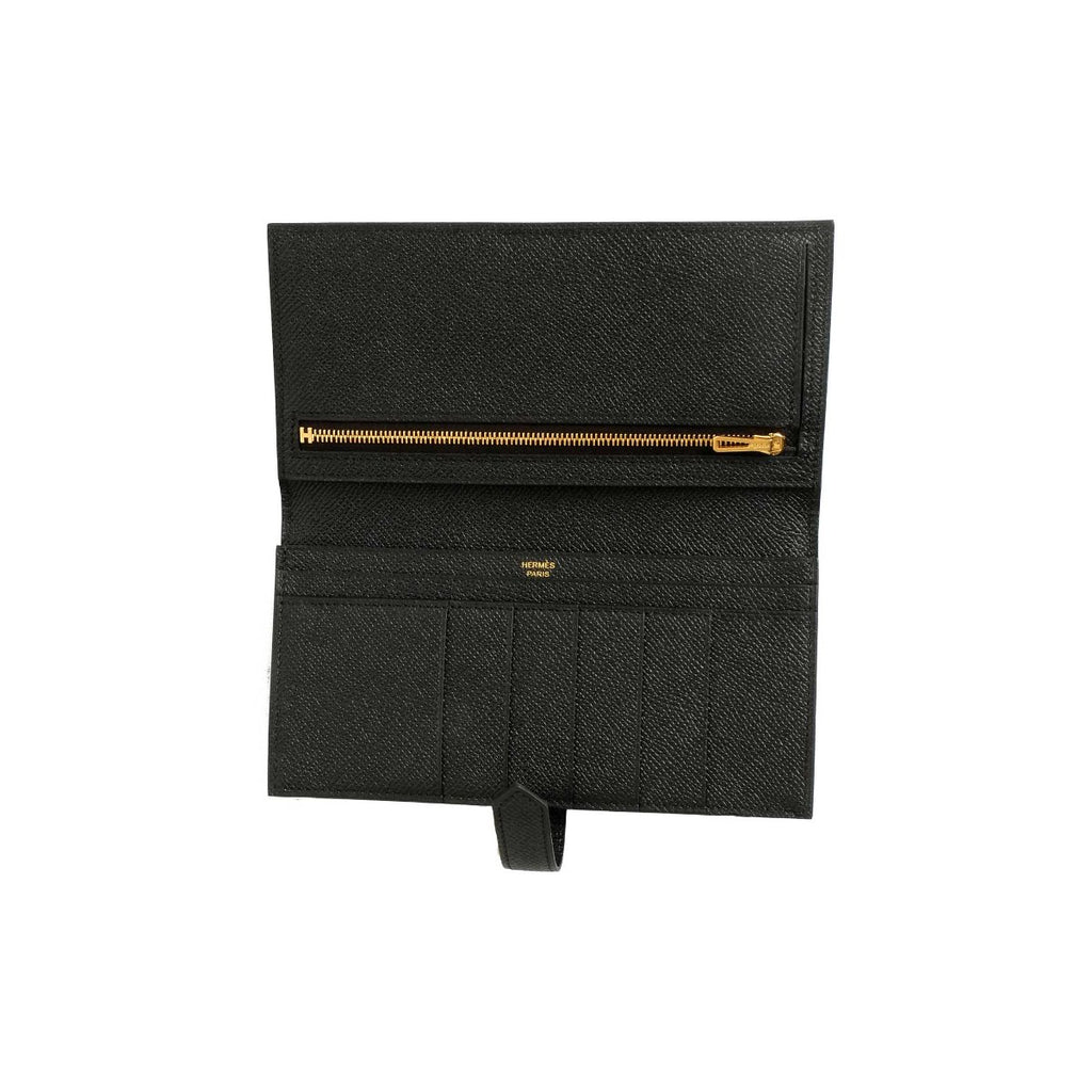 Hermès Black Epsom Bearn Wallet