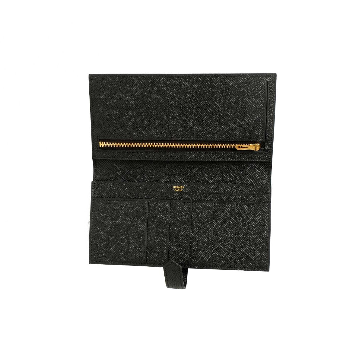 Hermès Black Epsom Bearn Wallet