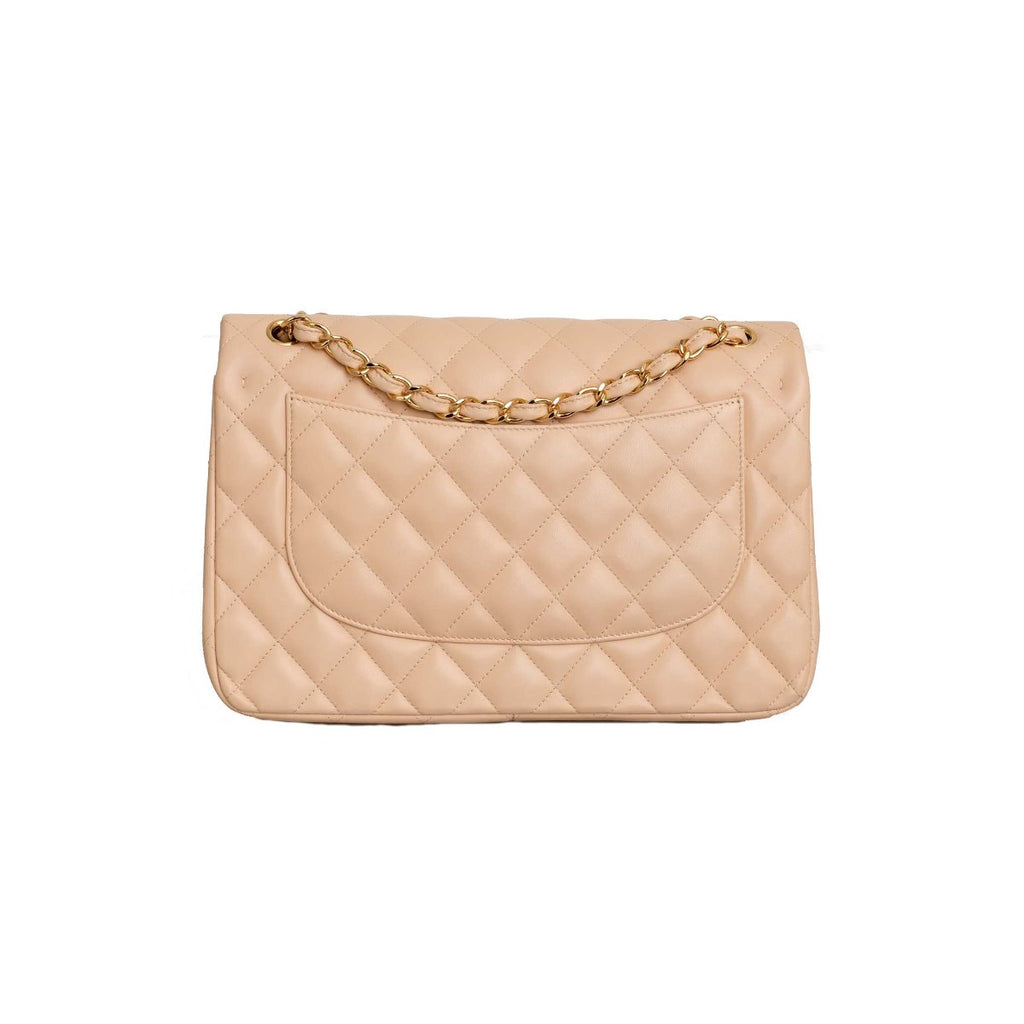 Chanel Nude Lambskin Jumbo Double Flap Bag