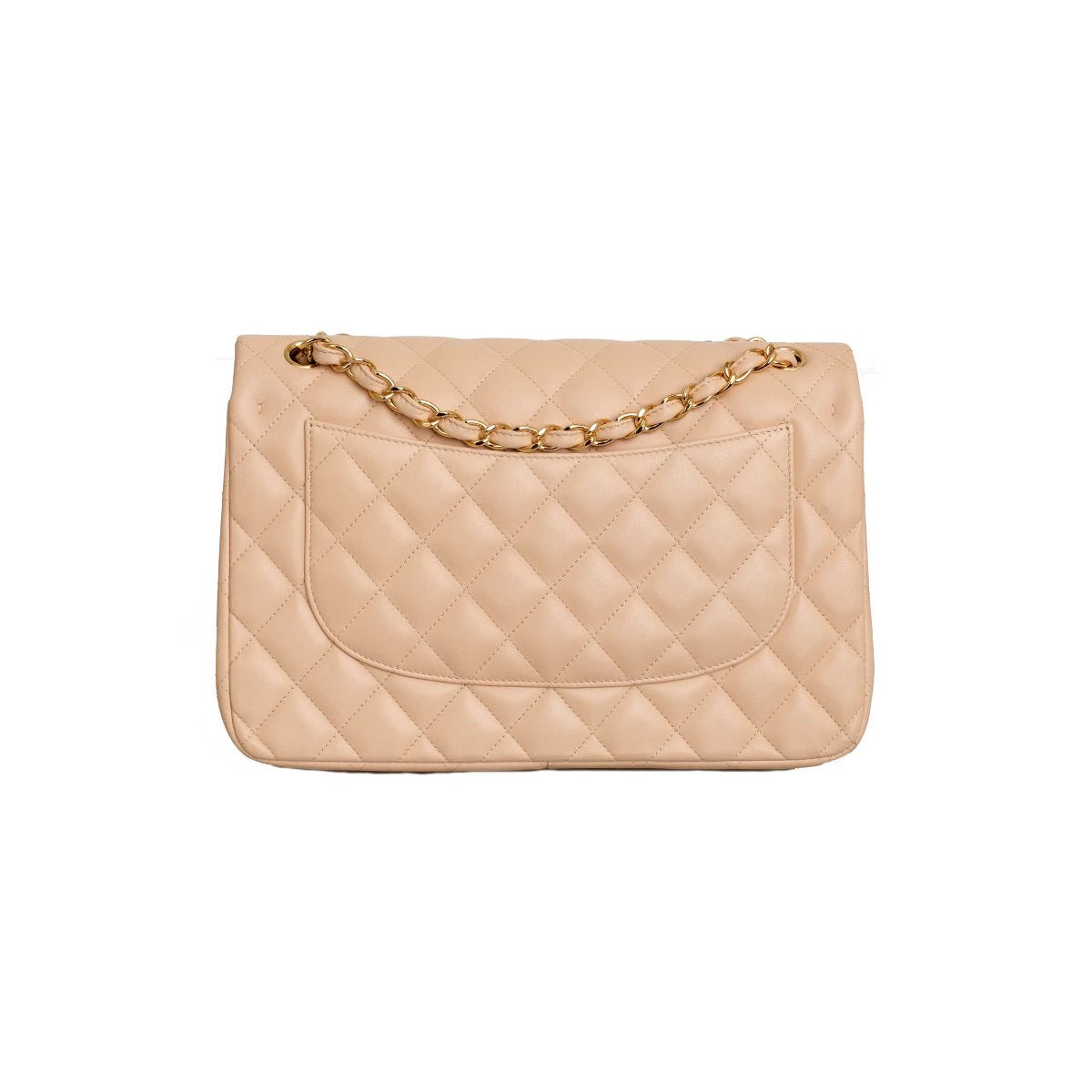 Chanel Nude Lambskin Jumbo Double Flap Bag