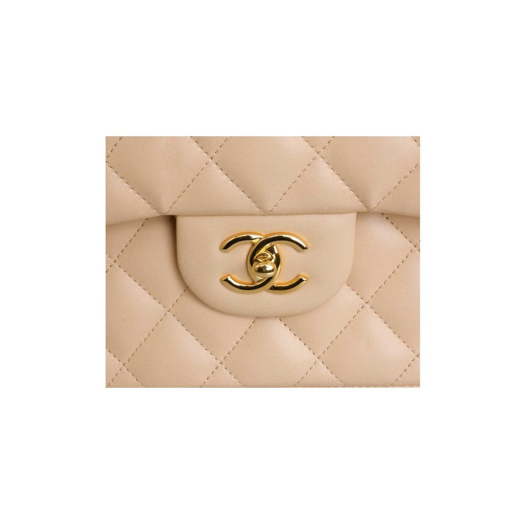 Chanel Nude Lambskin Jumbo Double Flap Bag