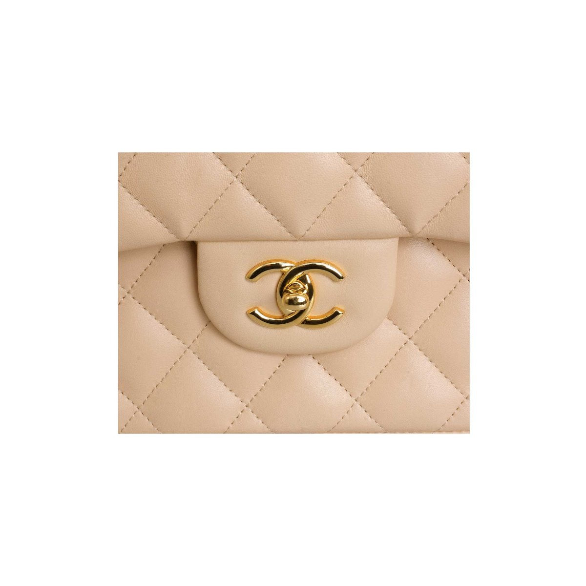Chanel Nude Lambskin Jumbo Double Flap Bag