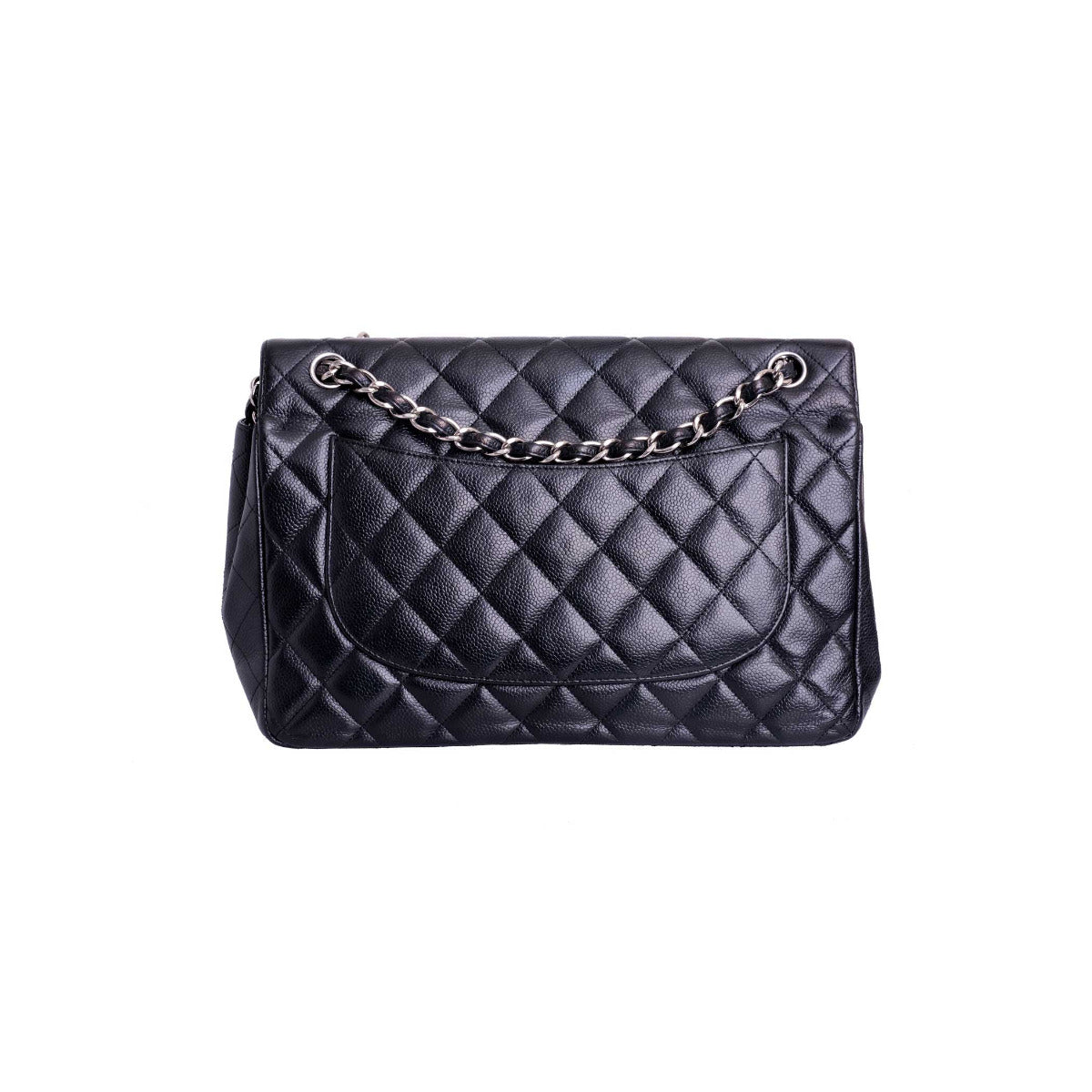 Chanel Black Caviar Leather Jumbo Double Flap