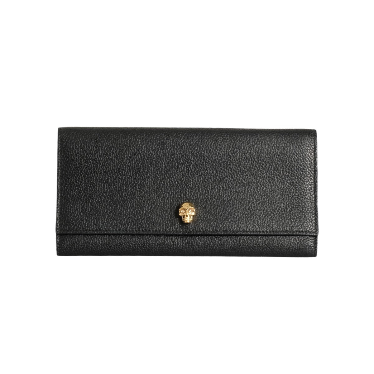 Alexander McQueen Black Skull Travel Wallet