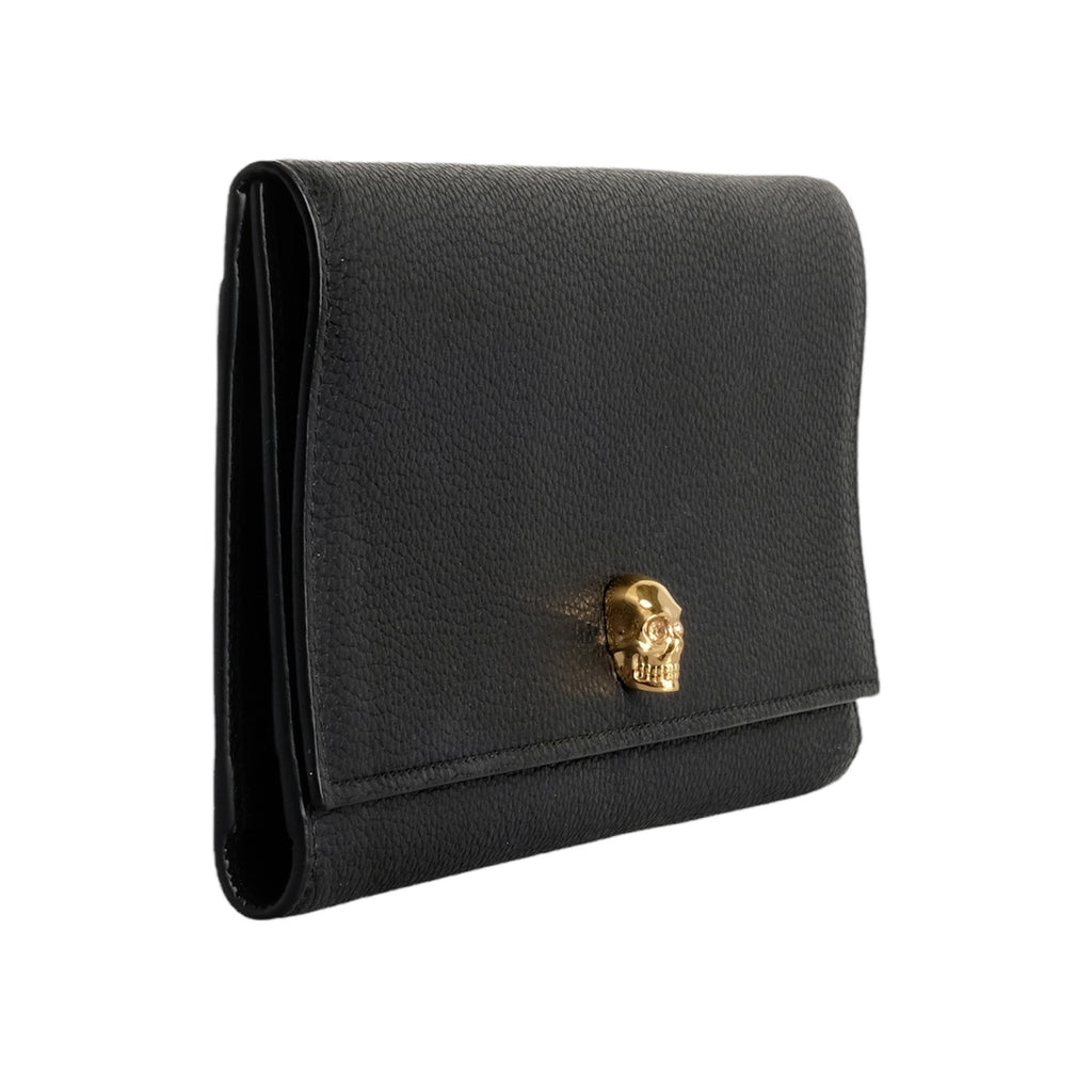 Alexander McQueen Black Skull Travel Wallet