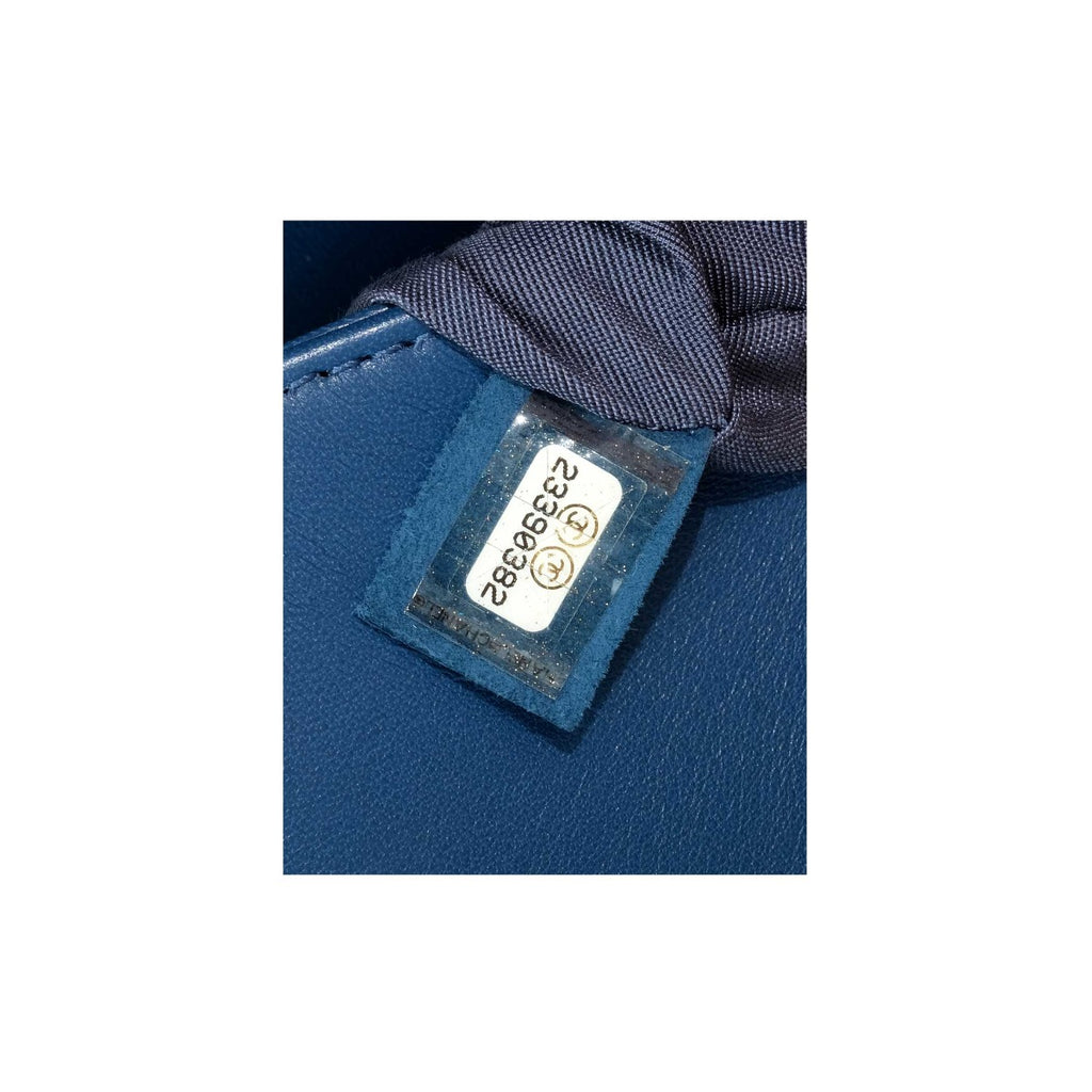 Chanel Blue Quilted Leather Boy Bag Medium