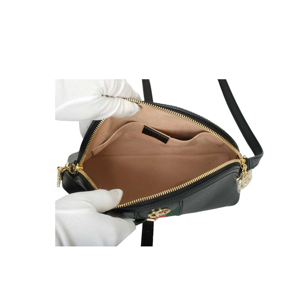 Gucci Black Ophidia Leather Shoulder Bag Small