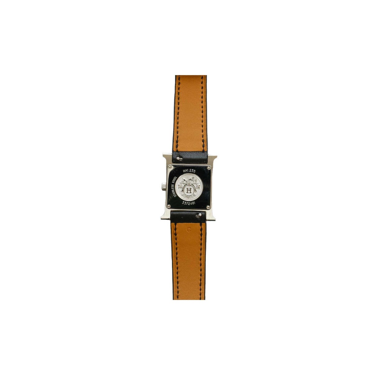 Hermès Stainless Steel and Diamond 21mm H Heure Watch