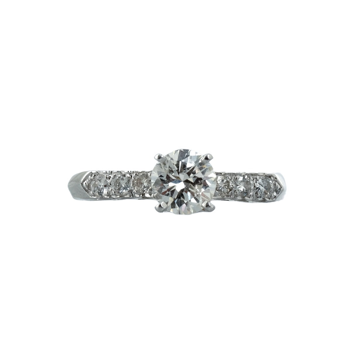.95ct WG VS J Diamond Round Engagement Ring