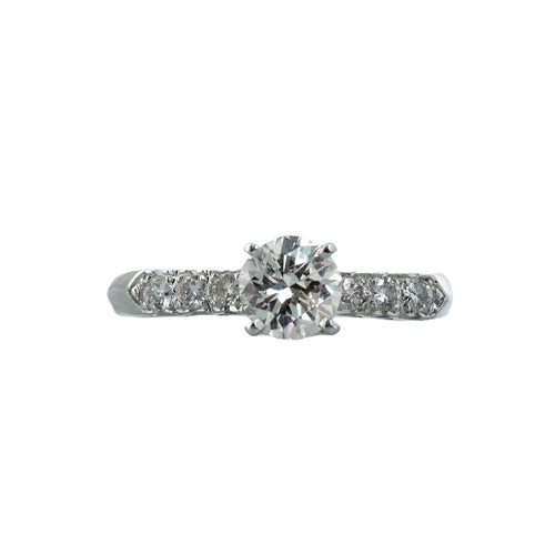 .95ct WG VS J Diamond Round Engagement Ring