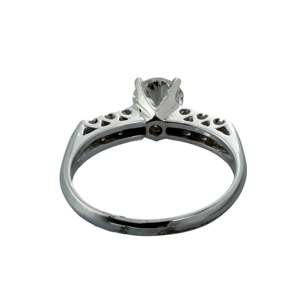 .95ct WG VS J Diamond Round Engagement Ring
