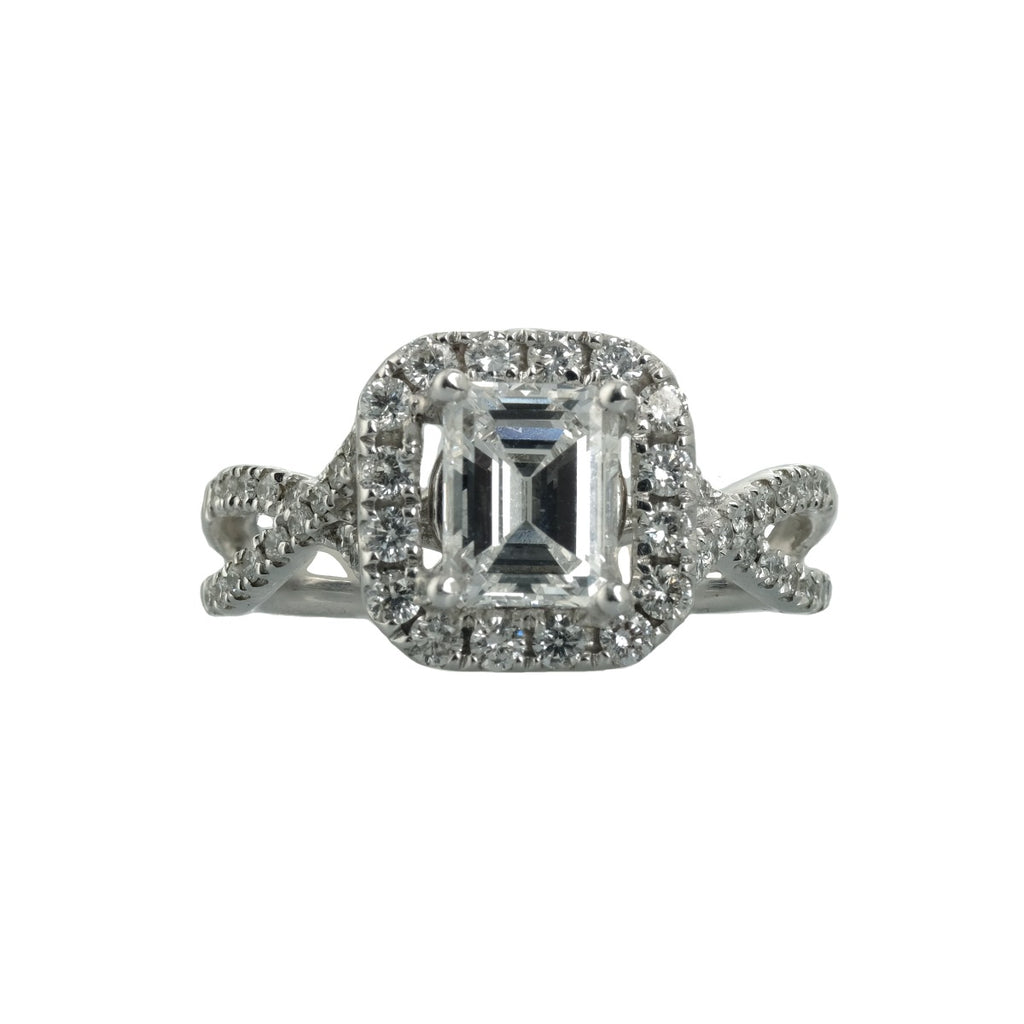 .94ct GIA D VS2 Diamond Emerald Cut Engagement 18K WG