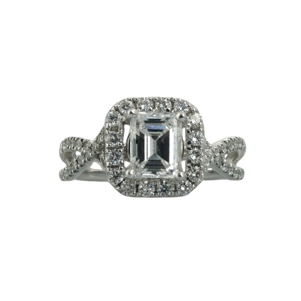 .94ct GIA D VS2 Diamond Emerald Cut Engagement 18K WG