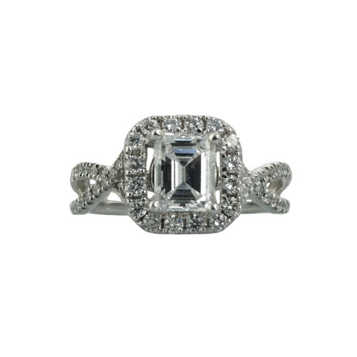 .94ct GIA D VS2 Diamond Emerald Cut Engagement 18K WG