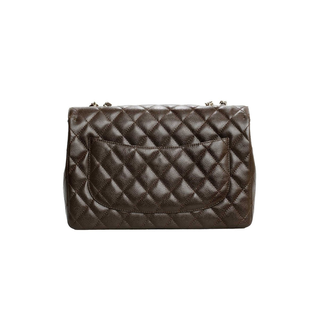 Chanel Brown Caviar Classic Jumbo Single Flap