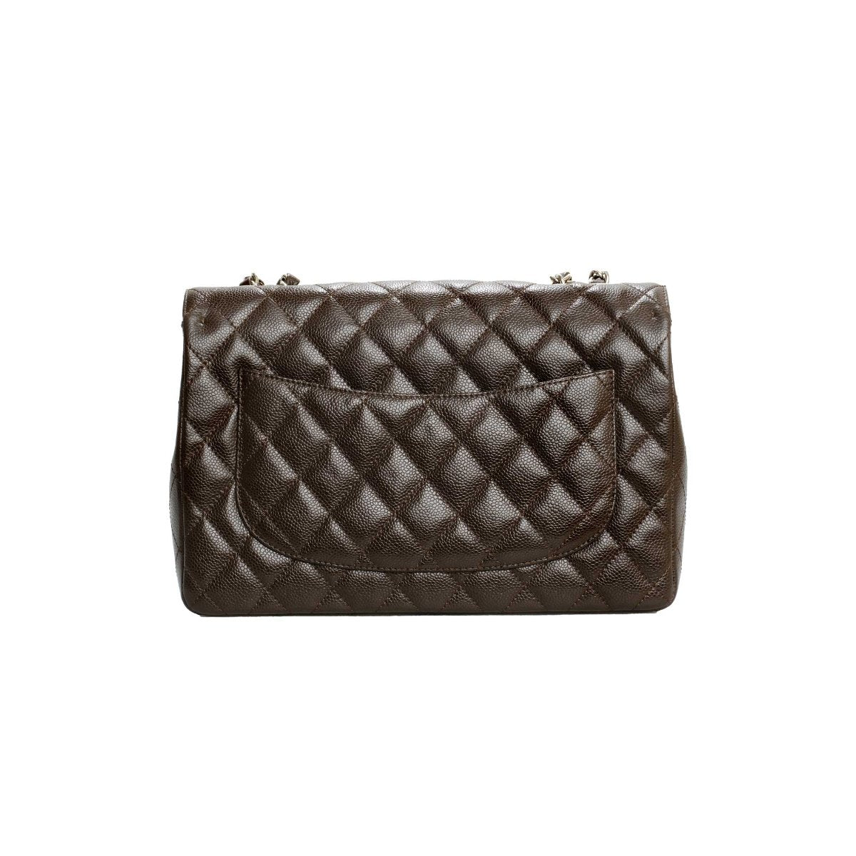 Chanel Brown Caviar Classic Jumbo Single Flap