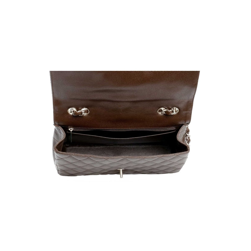Chanel Brown Caviar Classic Jumbo Single Flap