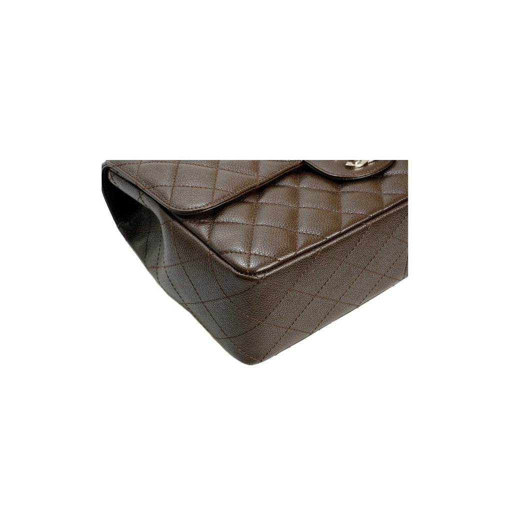 Chanel Brown Caviar Classic Jumbo Single Flap