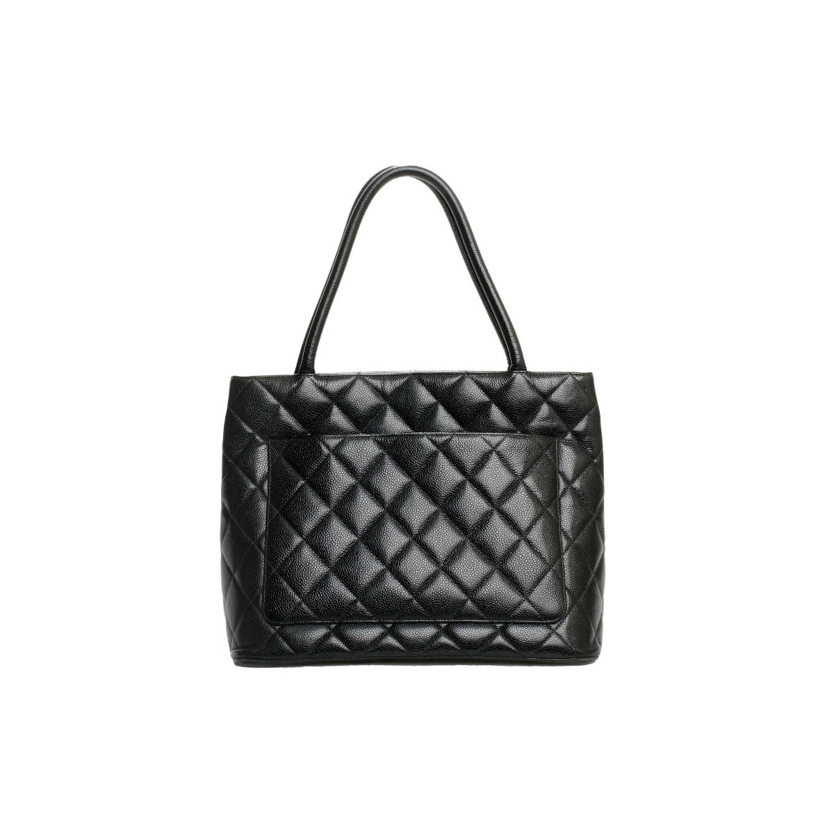 Chanel Medallion Black Caviar Quilted Tote