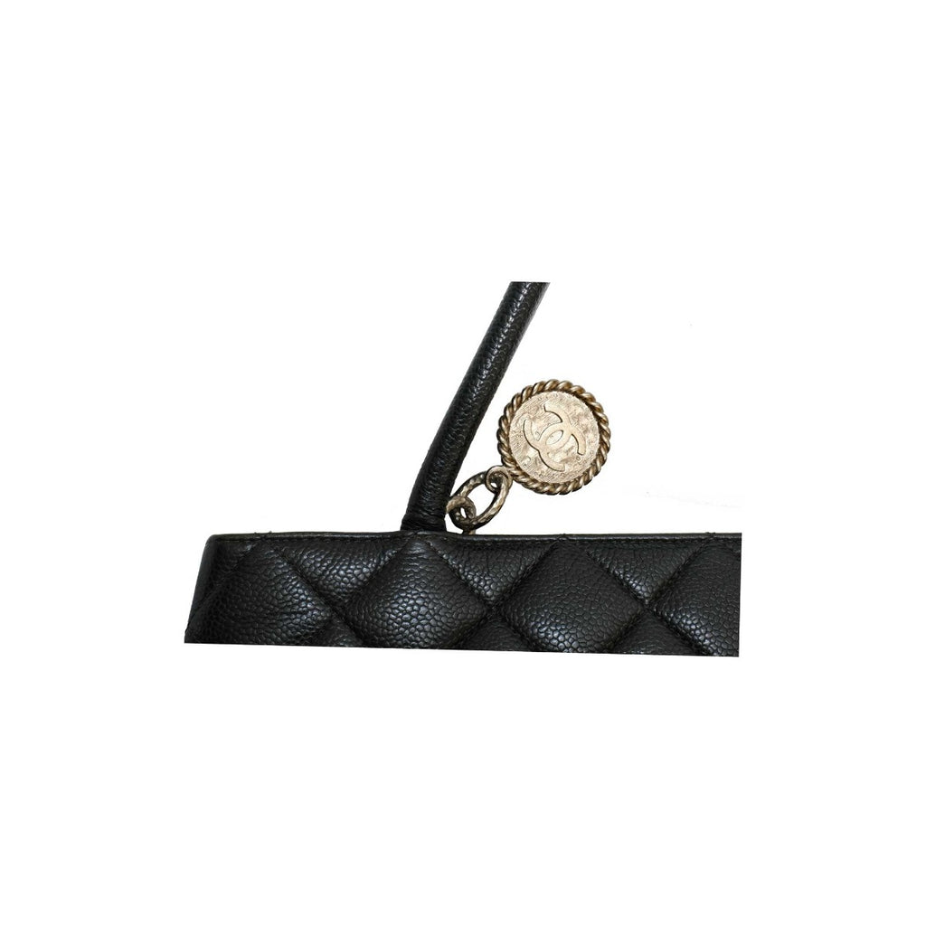Chanel Medallion Black Caviar Quilted Tote