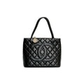 Chanel Medallion Black Caviar Quilted Tote