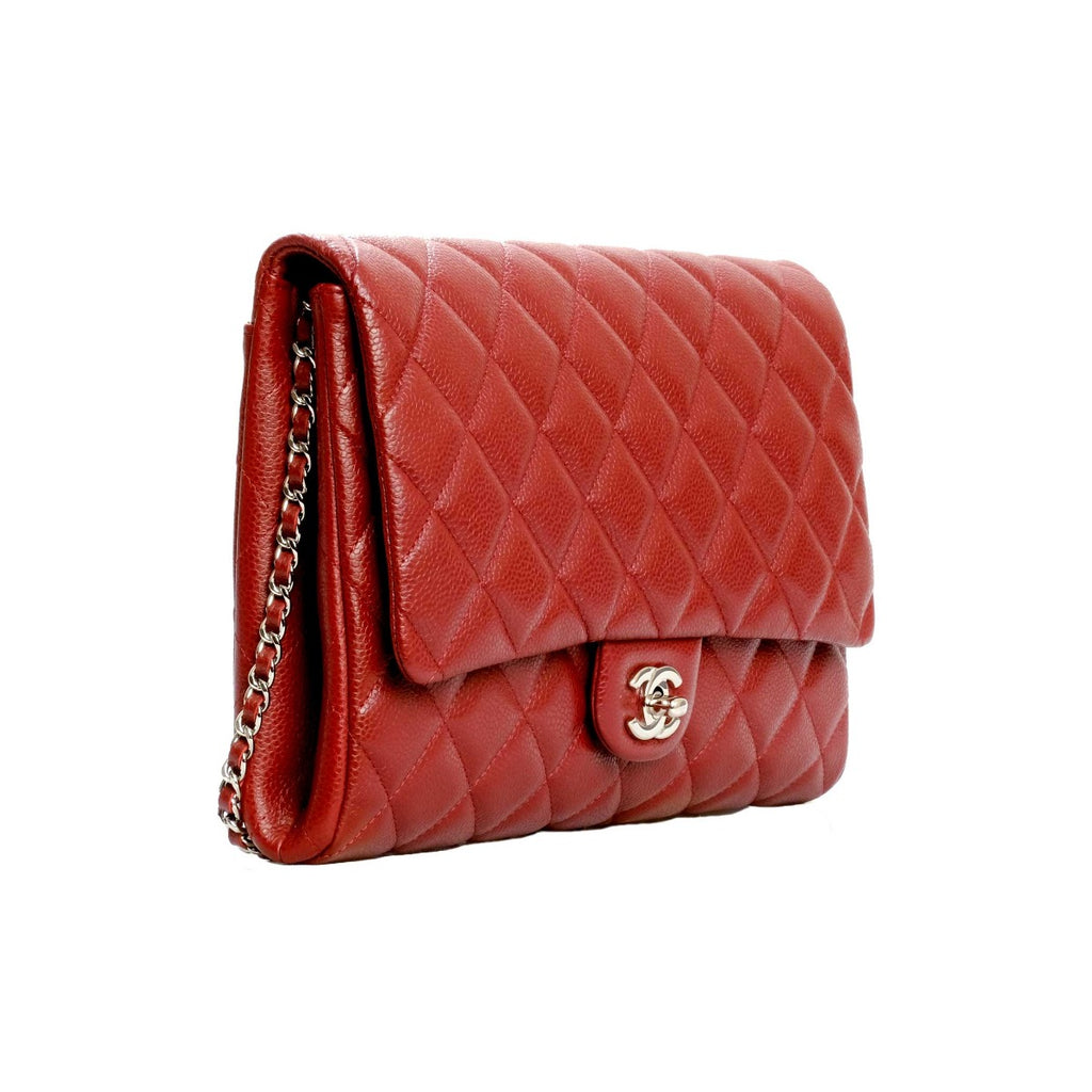 Chanel  Brick Red Caviar Flap Bag