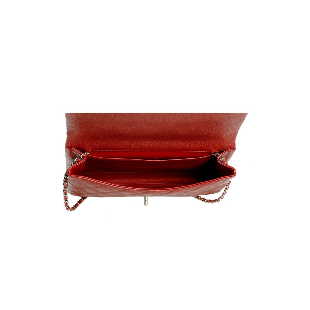 Chanel  Brick Red Caviar Flap Bag