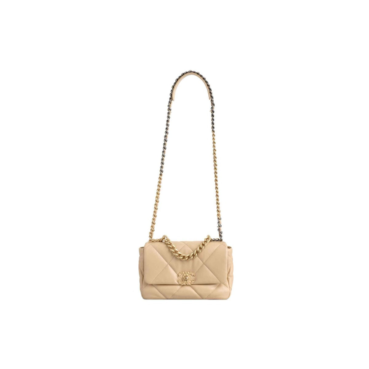 Chanel 19 Beige Flap Bag Medium
