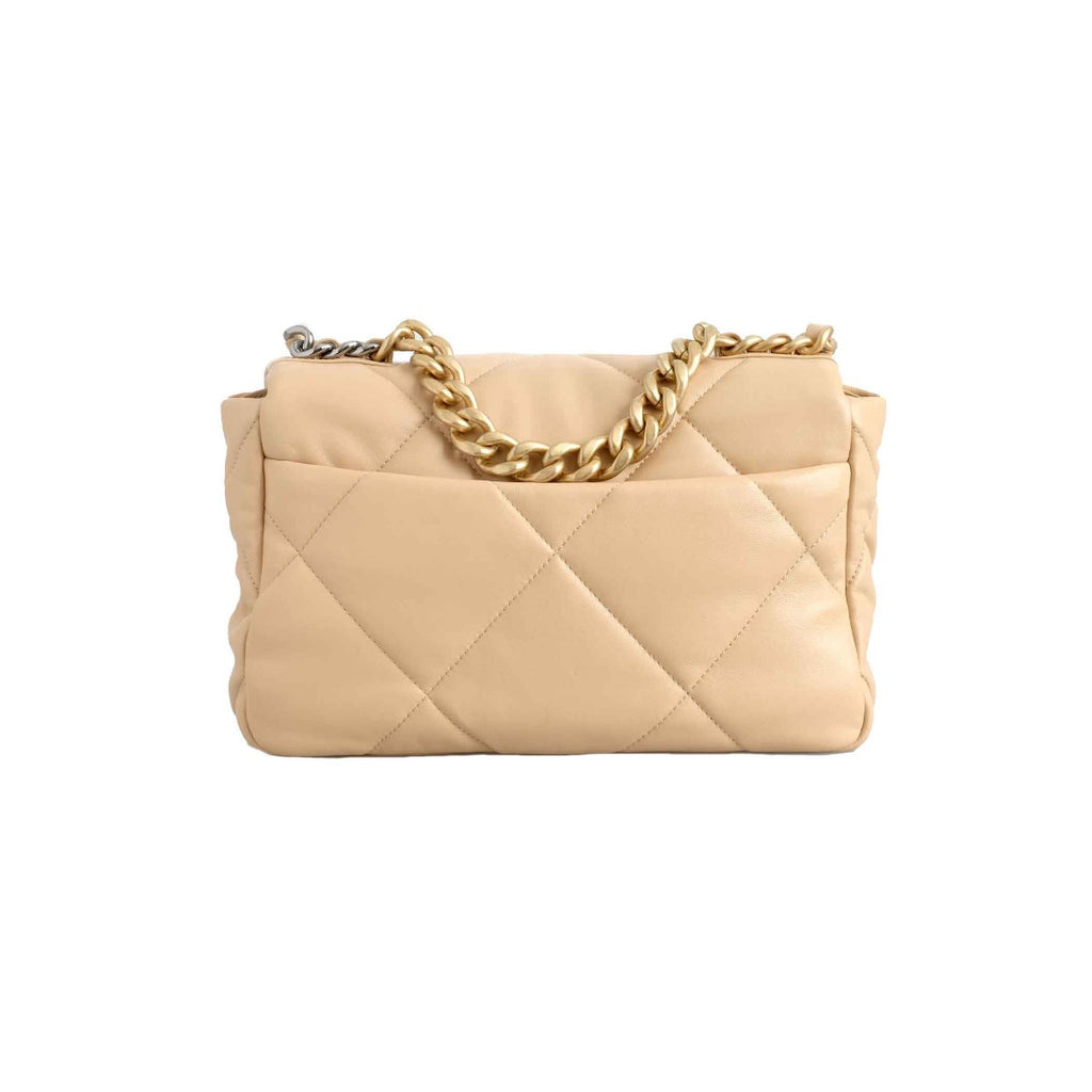Chanel 19 Beige Flap Bag Medium