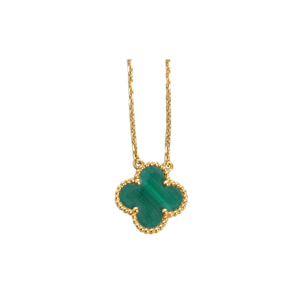 Van Cleef & Arpels Alhambra Malachite Motifs Necklace