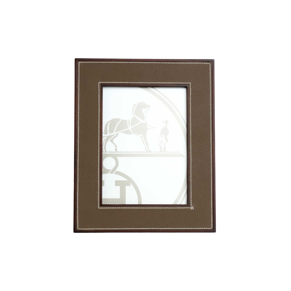 Hermès Etoupe Pleide Leather Photo Frame Medium