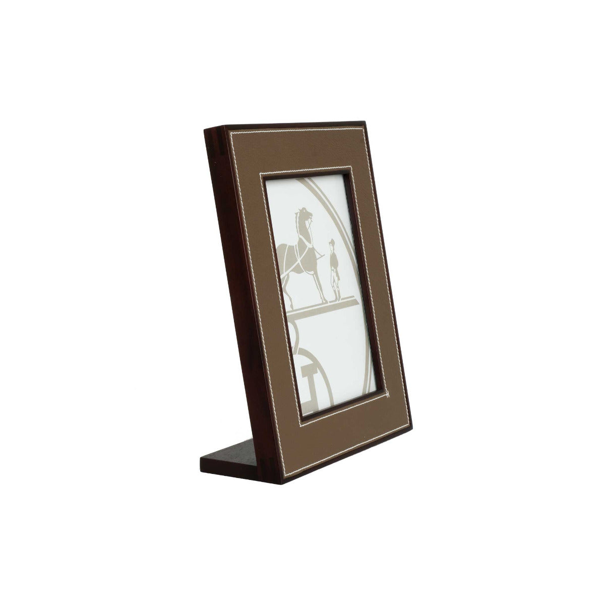 Hermès Etoupe Pleide Leather Photo Frame Medium