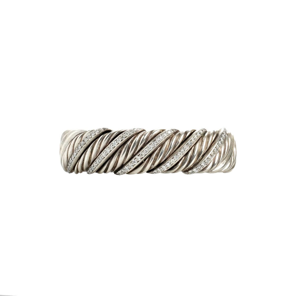 David Yurman Diamond Sculpted Cable Cuff