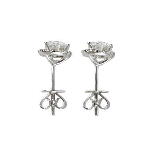 1.50ctw Halo Diamond 18K Earring