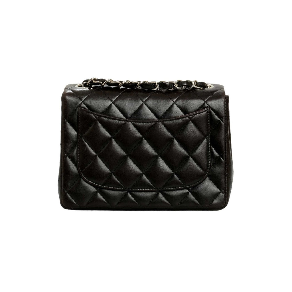 Chanel Black Lambskin Vintage Mini Square Flap Bag