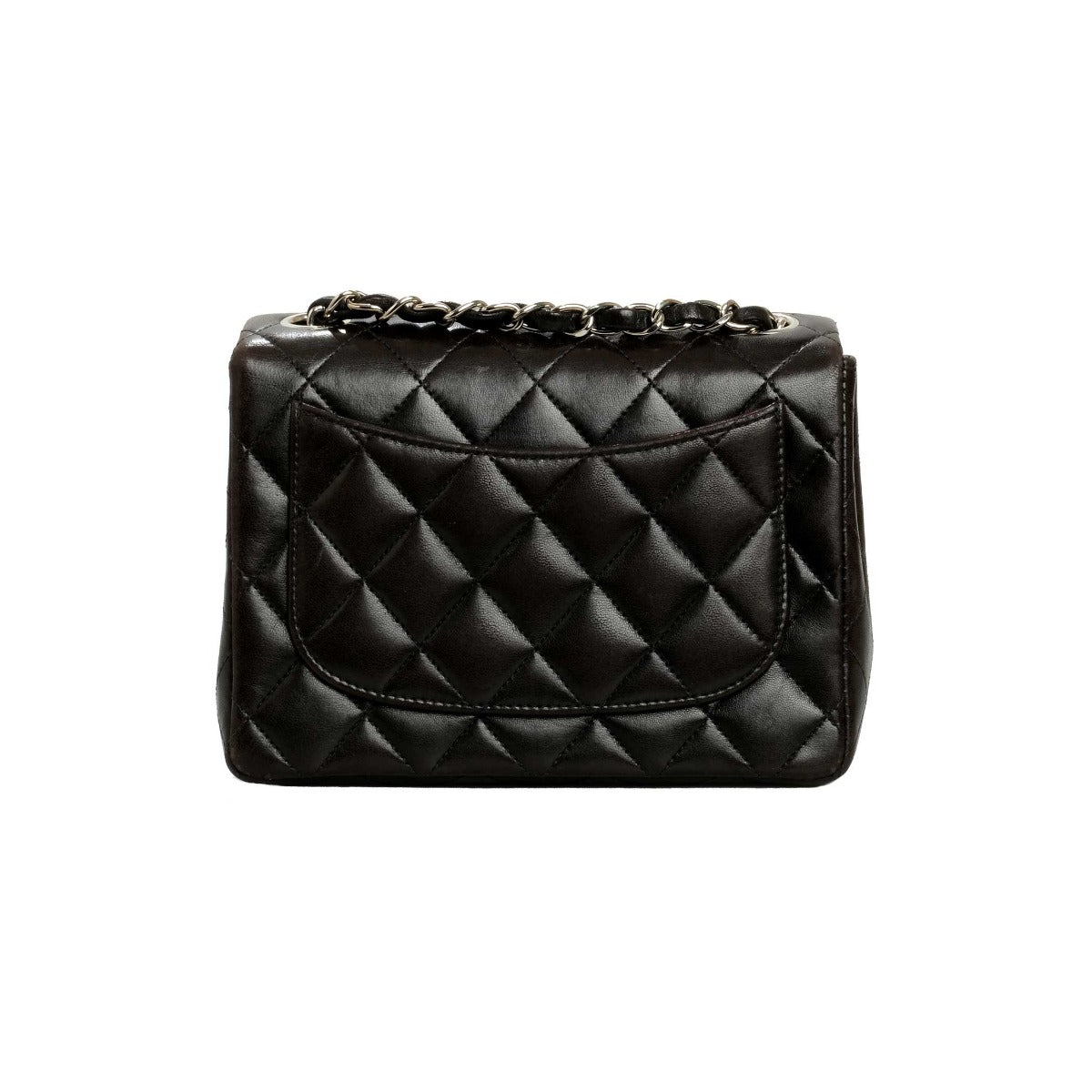 Chanel Black Lambskin Vintage Mini Square Flap Bag