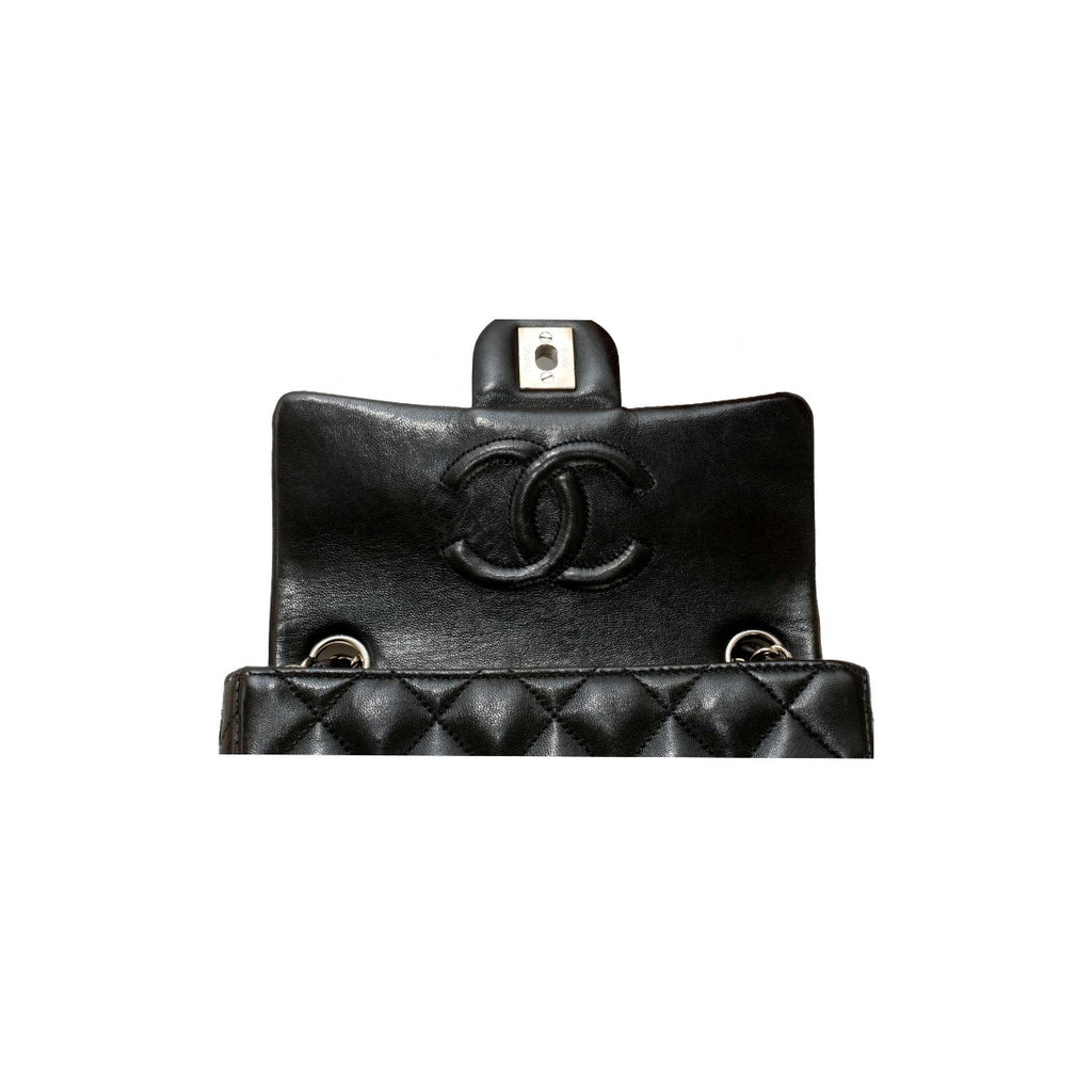 Chanel Black Lambskin Vintage Mini Square Flap Bag