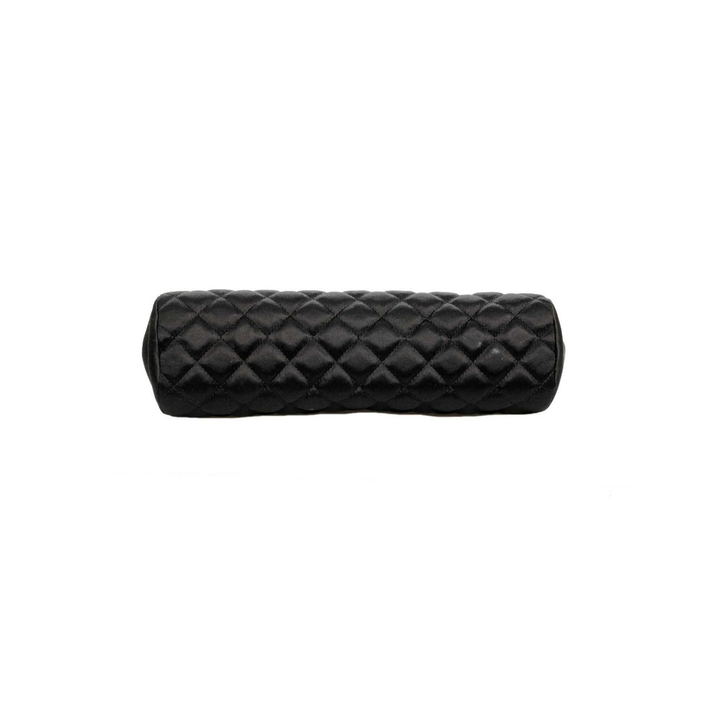 Chanel Timeless Black Satin Clutch
