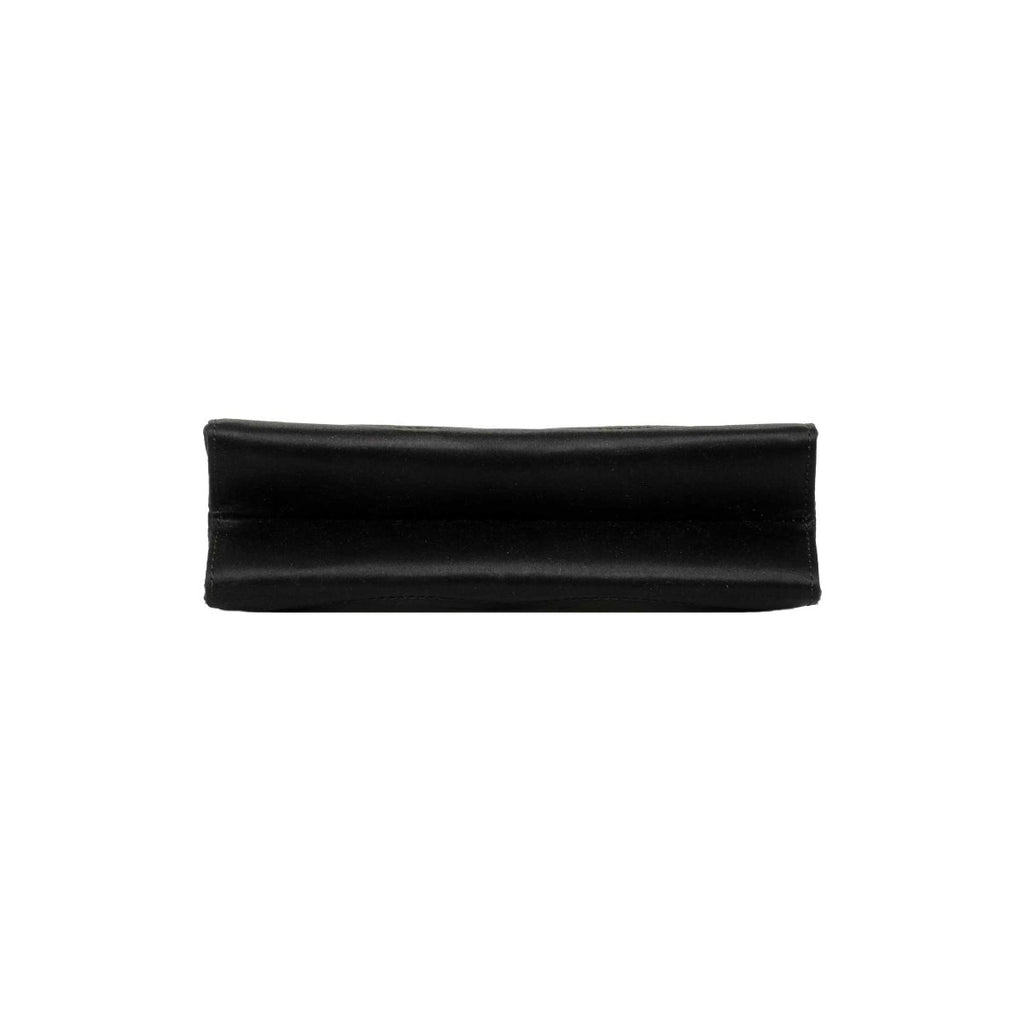 Chanel CC logo Black Satin Clutch