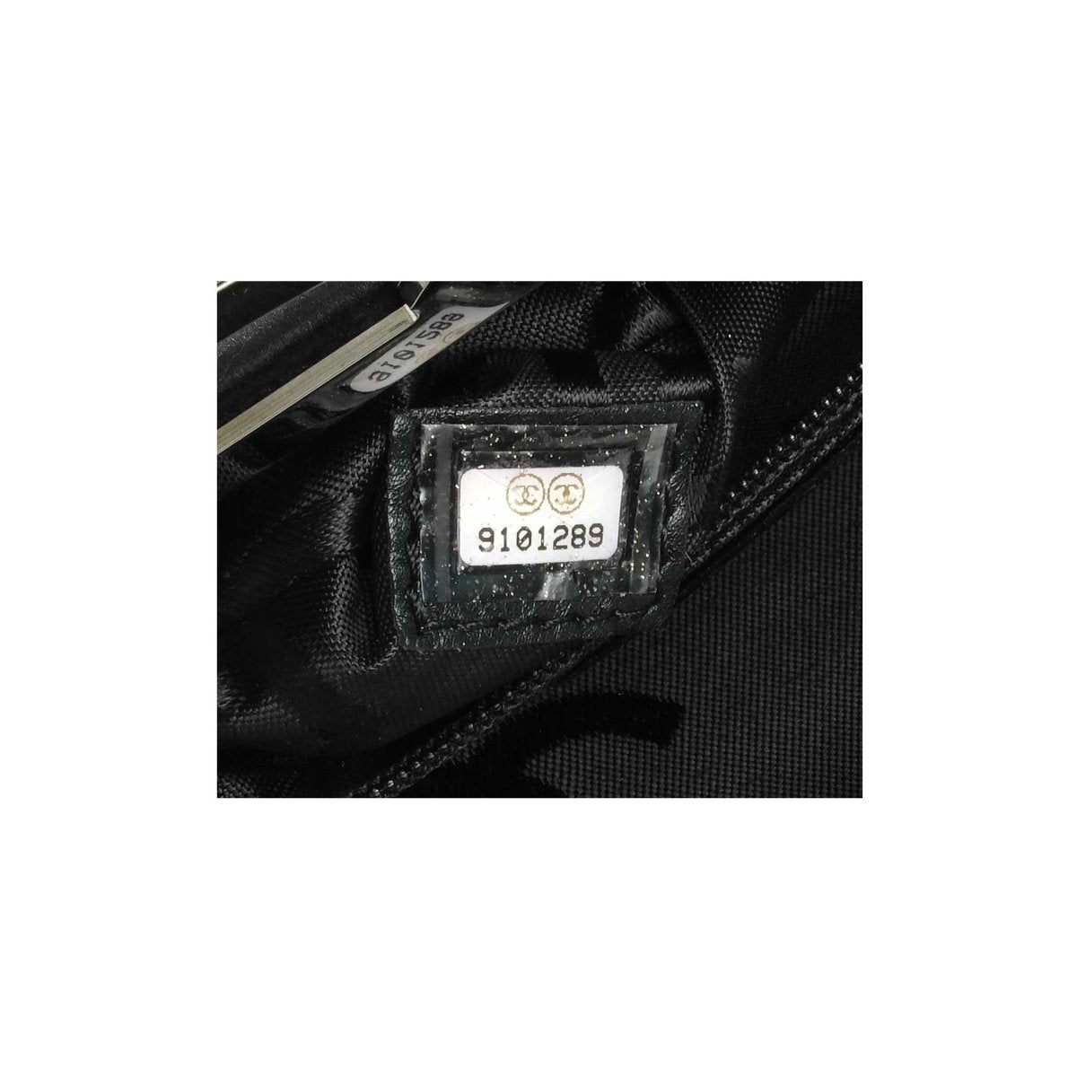 Chanel CC logo Black Satin Clutch