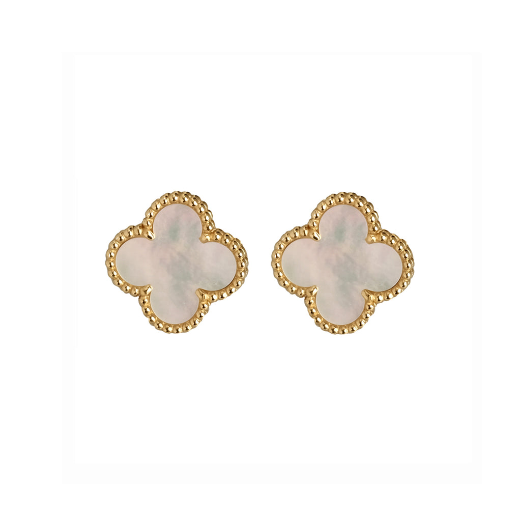 Van Cleef & Arpels Mother of Pearl Vintage Alhambra Earrings