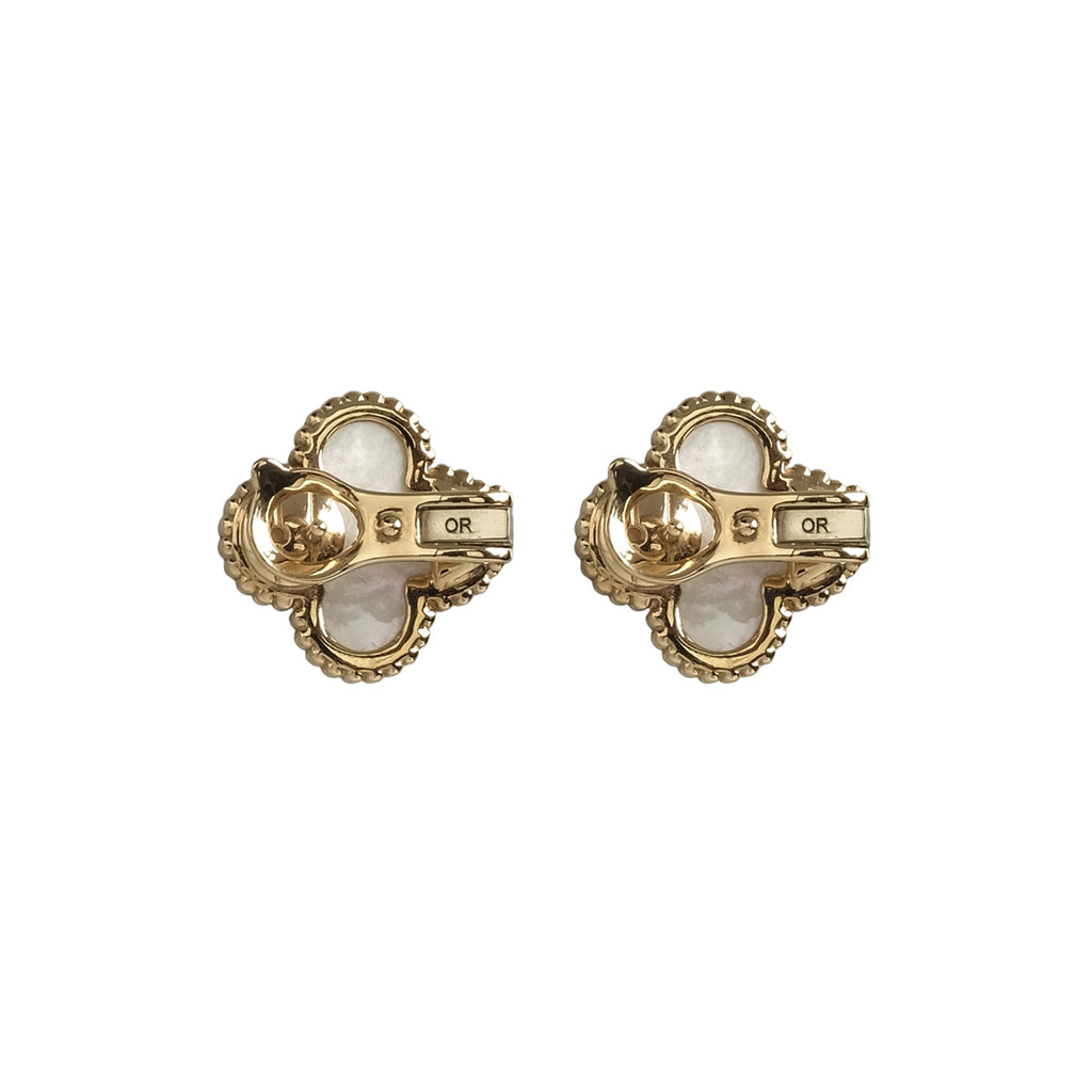 Van Cleef & Arpels Mother of Pearl Vintage Alhambra Earrings